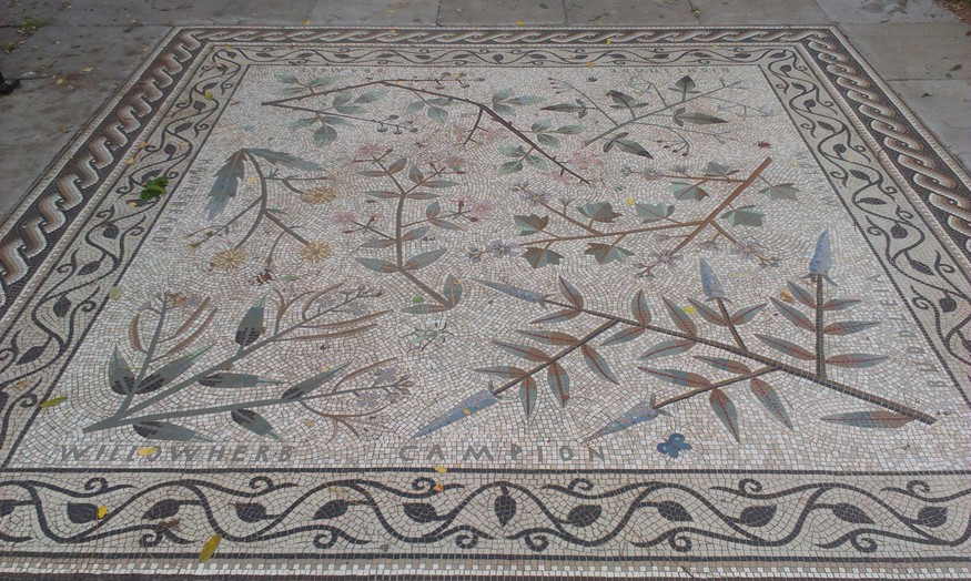 Pavement mosaic panel 