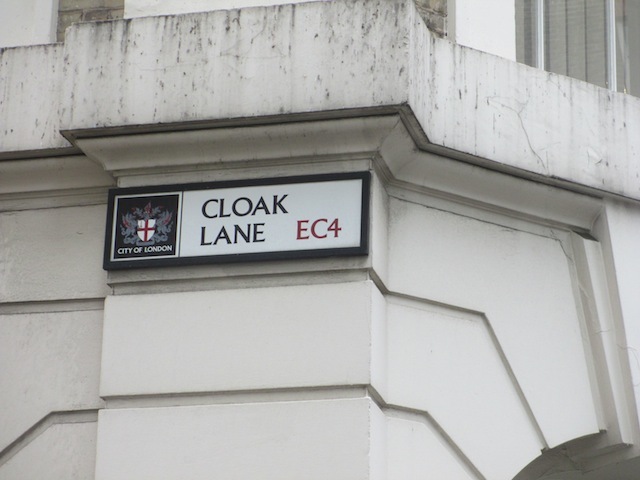 Cloak Lane in the City, round the corner from...