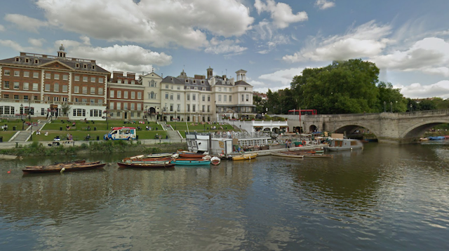 Journey's end: the river view goes no further than Richmond Bridge.