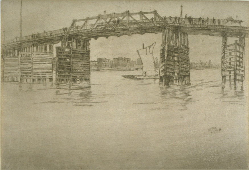 James Abbott McNeill Whistler, Old Battersea Bridge. Image courtesy University of Michigan Museum of Art.