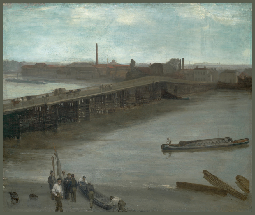James Abbott McNeill Whistler, Brown and Silver: Old Battersea
Bridge. Image courtesy  Addison Gallery of American Art, Andover.