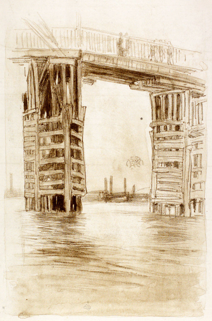 James Abbott McNeill Whistler,The Tall Bridge. Image courtesy The Hunterian, Glasgow.