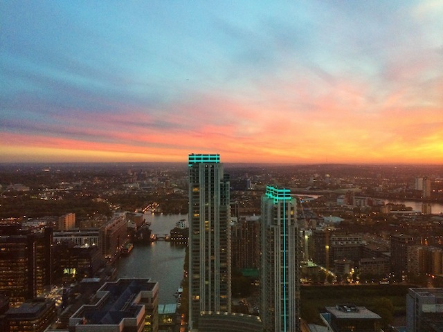 A south view from Canary Wharf by @PaulShearsPhoto