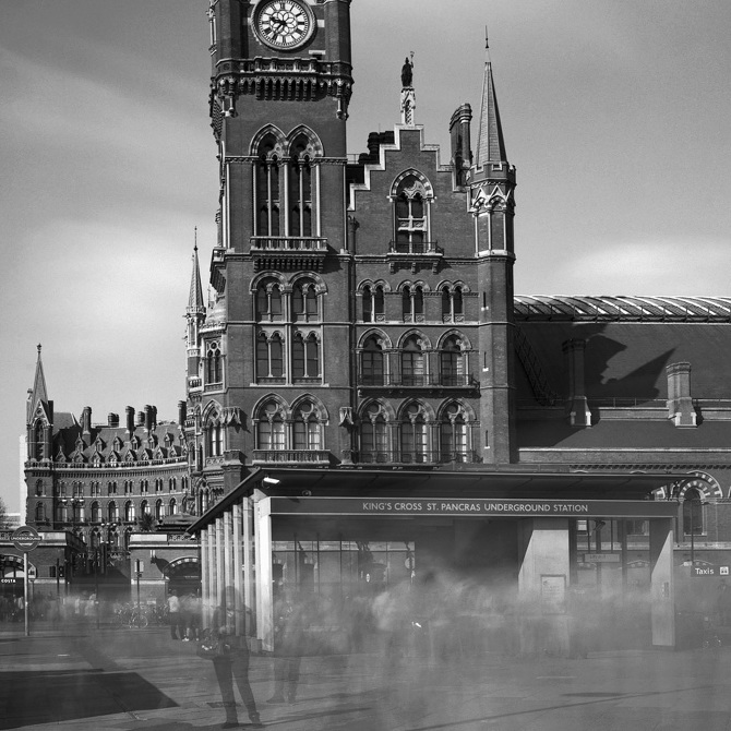 St Pancras stands solid while those around are as ghosts.