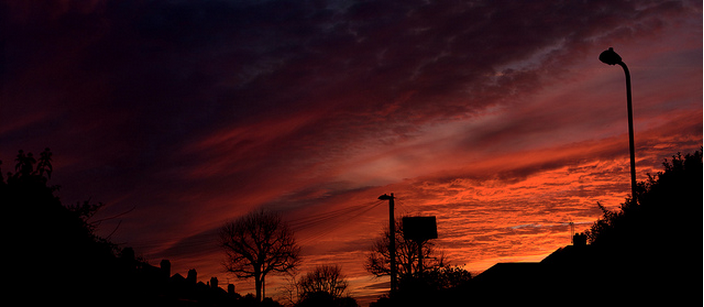 A sinister sky in Northolt from Sinister Pictures in the Londonist Flickr pool.