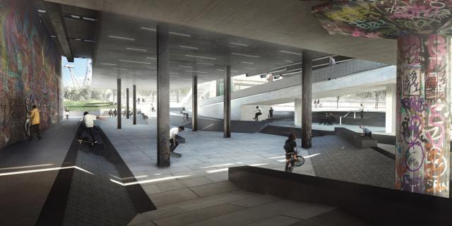 New design for Southbank Centre Skateable Space, by SNE Architects