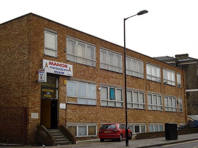 Manor Snooker Club, Stoke Newington by Kake Pugh via Flickr under a Creative Commons licence