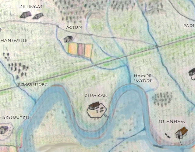The Thames near Chiswick, which means 'cheese farm'.