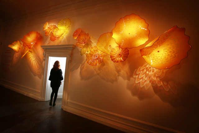 Installation: Imperial Yellow Persian Wall (Photo: Halcyon Gallery)
