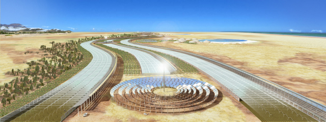 Exploration Architecture, Sahara Forest Project. Image courtesy of the Sahara Forest Project Foundation.