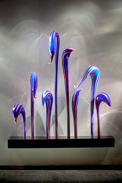 Dale Chihuly, Striped Periwinkle Fiori, 2013 (Photo: Halcyon Gallery)