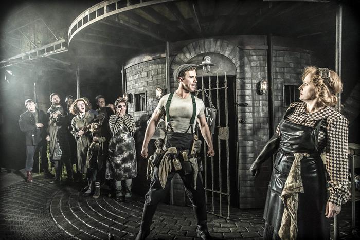 Richard Fleeshman stars in the London debut of Urinetown at the St James Theatre.