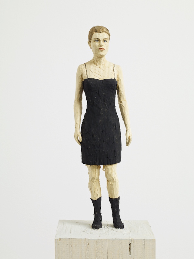Woman in Black Dress, Stephan Balkenhol, 2014. Copyright the artist. Courtesy of Stephan Balkenhol and Stephen Friedman Gallery, London. Photography Stephen White. 