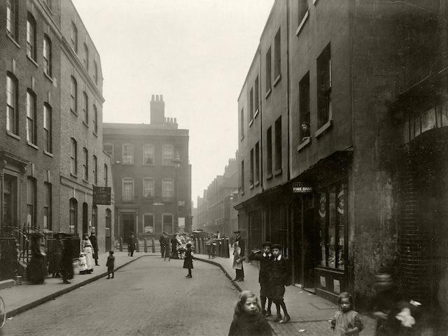 In Spital Square, looking towards the main market