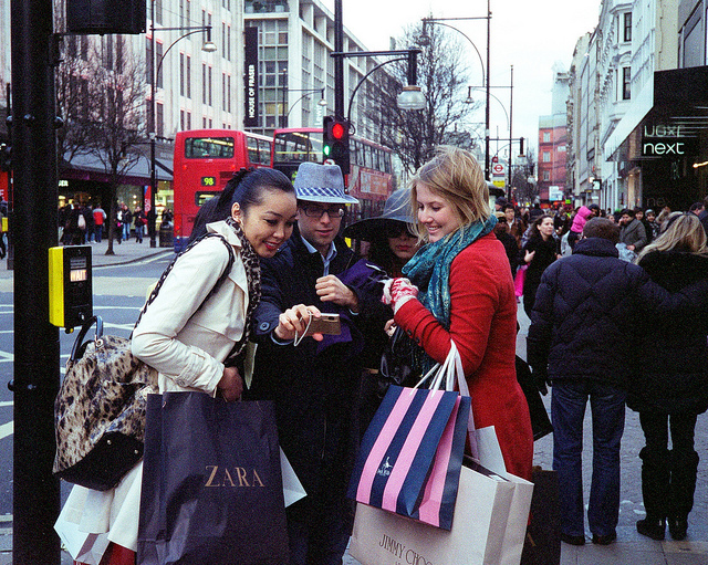 After shopping in Oxford Street, by tubb on Flickr