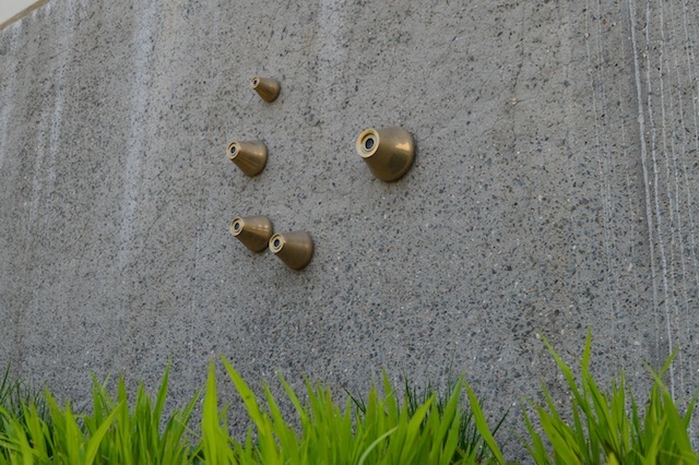 Inter alia is a permanent installation from Turner Prize-winning artist, Grenville Davey. The art work spreads along a concrete bridge, taking the form of abstract finger prints.