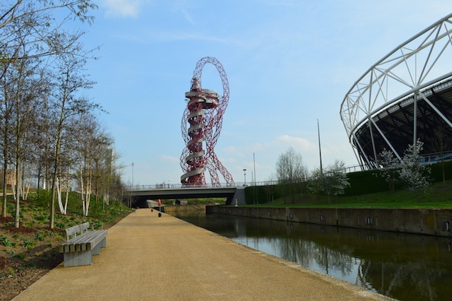 Re-landscaped pathways follow the park's rivers.
