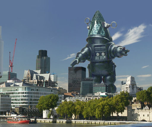 Turn it into a giant Robby the Robot, as pictured here by Rupert Smith in 2007.