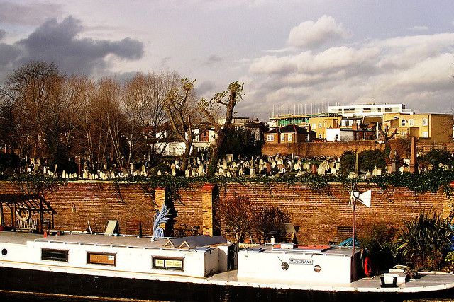 Kensal Green Cemetery by the canal, by Edward Simpson on Flickr 