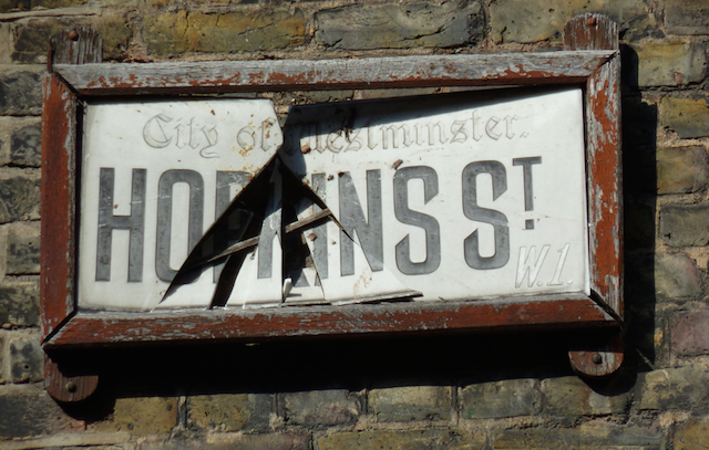 It seems that someone took a disliking to Hopkins St's moniker.