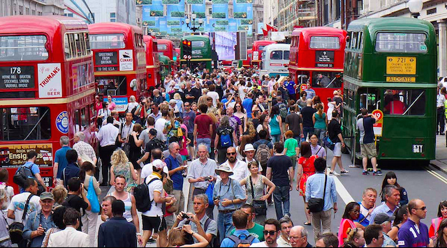 You wait for a bus, then 50 turn up at once
