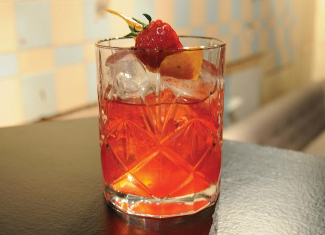 Wild Strawberry Negroni at Reverend J W Simpson