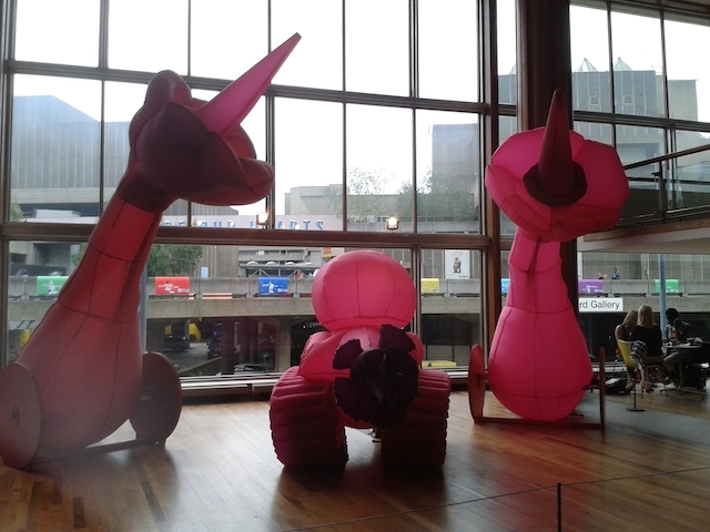 Weapons of Love installation by Zoe Walker and Neil Bromwich encourages visitors to make love, not war.