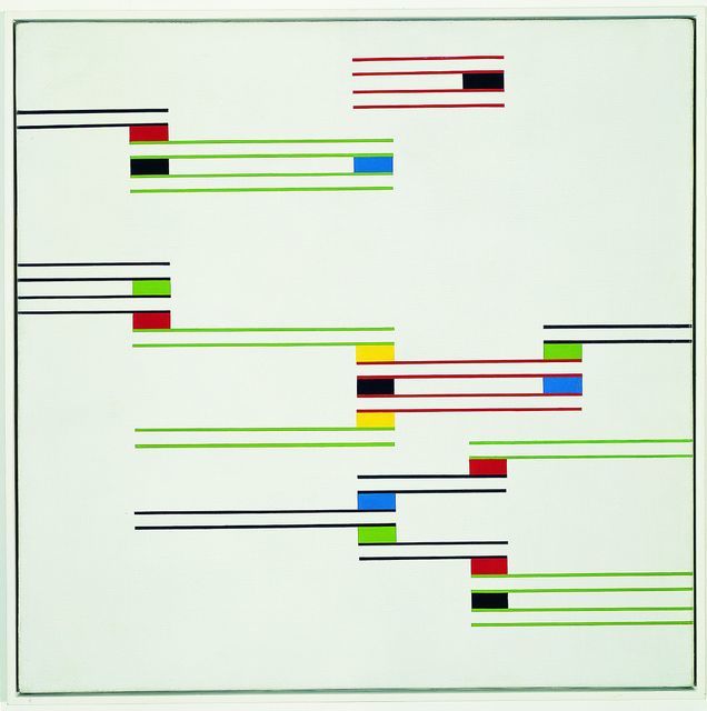 Key. 6  /  Cat. 0
 
 Alfredo Hlito
 Chromatic Rhythms II, 1947
 Oil on canvas, 69.9 x 70.2 cm
 Coleccion Patricia Phelps de Cisneros 
 c. Sonia Henriquez Urena de Hlito
 