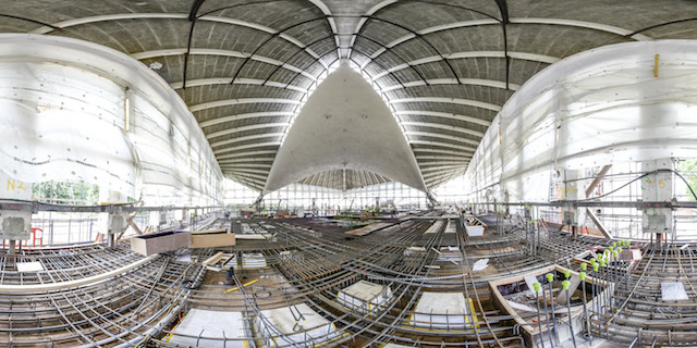 Panorama view of the interior.