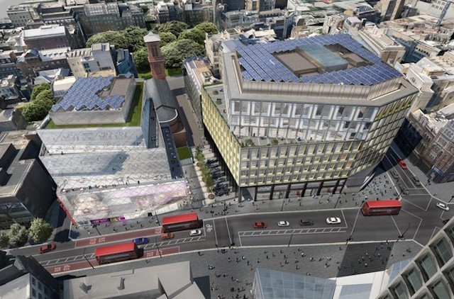 Tottenham Court Road station (Charing Cross Road shown)