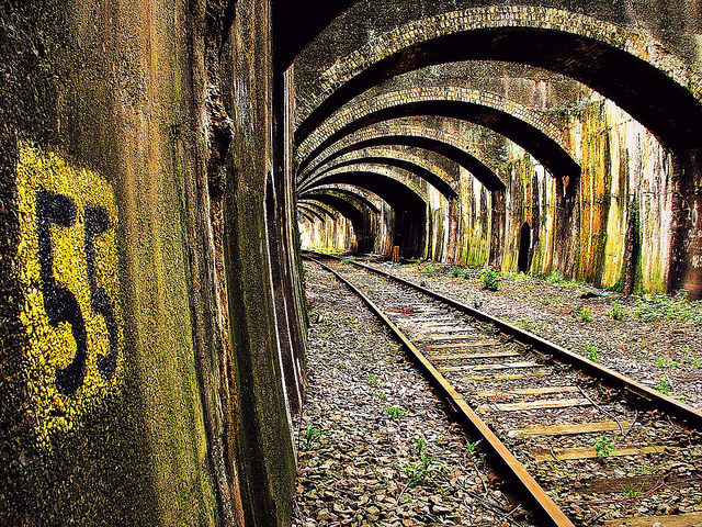 Connaught Tunnel (Newham): A chance to walk through this Victorian brick-arched tunnel beneath the Victoria Docks, before it's recalled to life for the Crossrail project. Prebook. Image by O.F.E. in the Londonist Flickr pool.