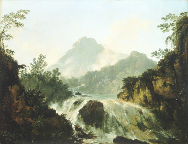 A Cascade in the Tuauru Valley, Tahiti	
by William Hodges, c.1775
Oil on panel
National Maritime Museum, London
