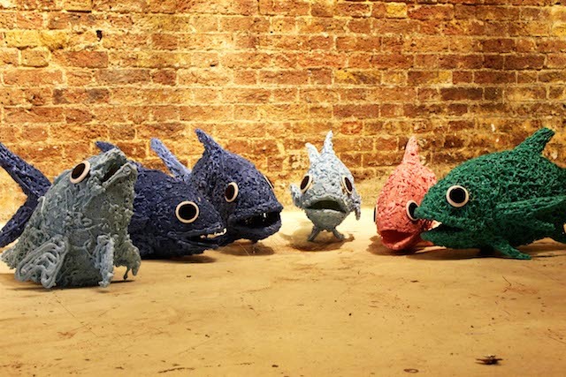 New sculptures in the 'Fi Of The Underworld' exhibition.
