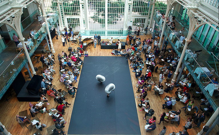 Giant Slinkies in the Paul Hamlyn Hall for Ignite 2013 (photo Elliots Franks).