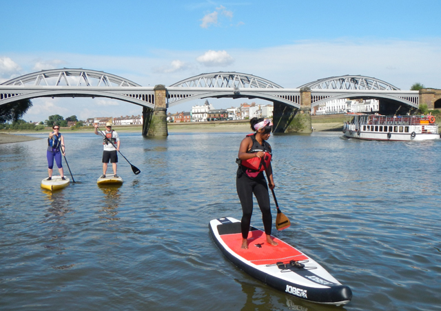 Paddle boarding in The Thames