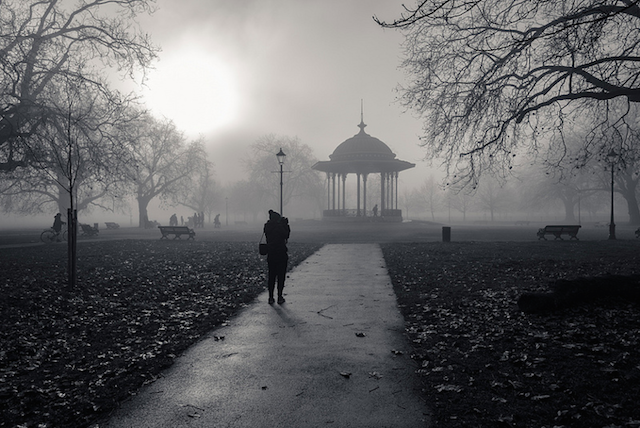 Fog over Clapham Common by Torsten Reimer