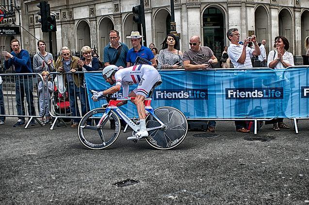Bradley Wiggins in the Tour of Britain, photo by Massimo Usai