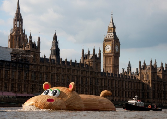 Trundling past the Palace of Westminster - photo: Andy Thornley