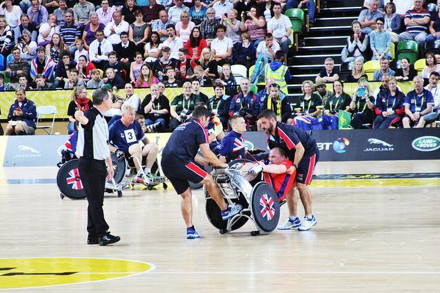 Wheelchair rugby at Invictus Games, photo by Gary Etchell