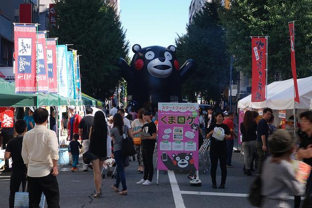 Kumamon in his home town of Kumamoto. Photo by Tom Royal, used with permission.