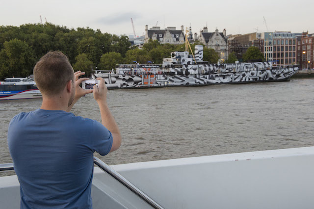 Dazzle Ship HMS President - where our talks take place this weekend