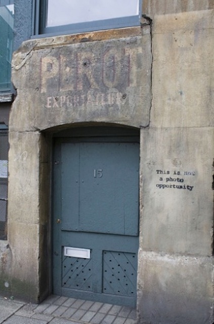 Have you seen this Banksy artwork on a building around the back of the market? Photo: Pete Williams.