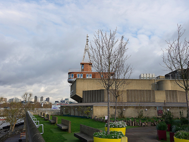 Ship on the roof of Queen Elizabeth Concert Hall, by Mark Baynes