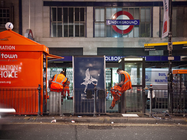 Outside Holborn station, by Magic Pea