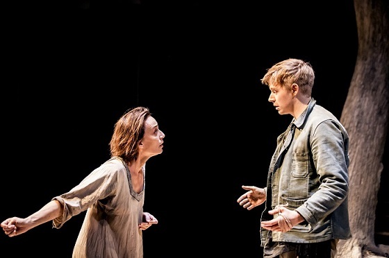 Kristin Scott Thomas as Electra and Jack Lowden as Orestes. Image: Johan Persson