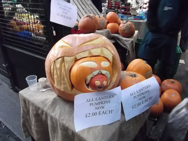 Cannibal pumpkins at Borough Market, by Matt Brown