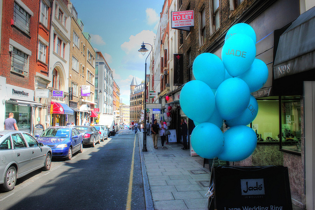 Street balloons, by Clive Wright.