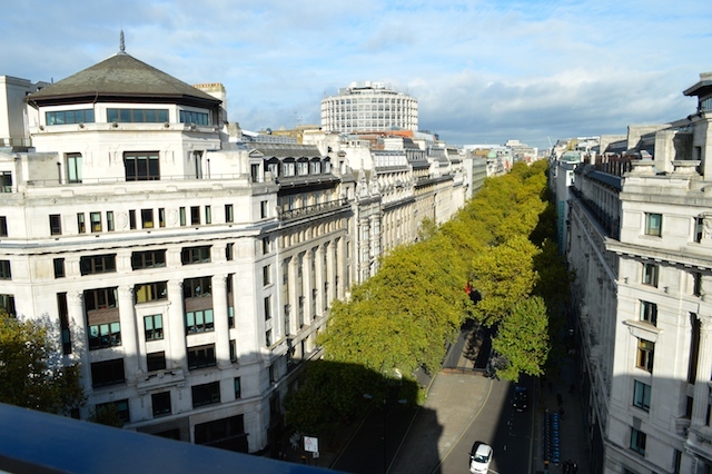 Looking along Kingsway, the street  is surprisingly like a Parisian boulevard. 