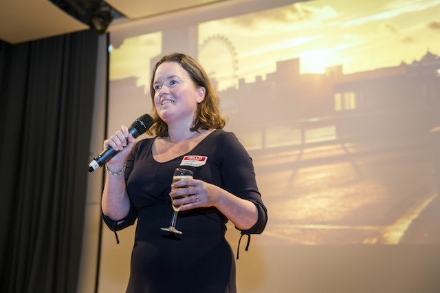 Londonist Managing Director Lindsey Clarke proposes a toast