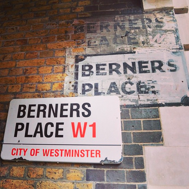 Have you seen this gradually migrating sign on Berners Place?